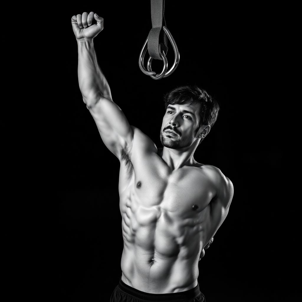 Calisthenics athlete performing a strength hold